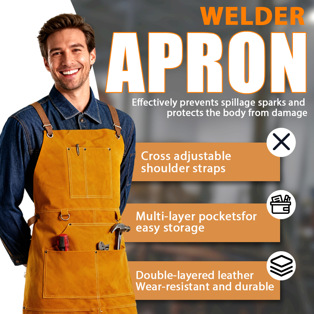 Leatherwork Repairs - Oxhide Leather Welding Apron Cowhide Blacksmith