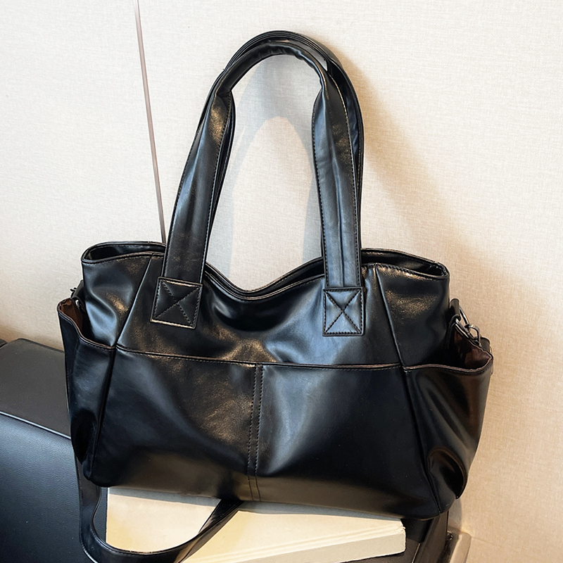 Leather Work Handbags For Women - Women Retro Soft Leather Handbag Multi‑pocket
