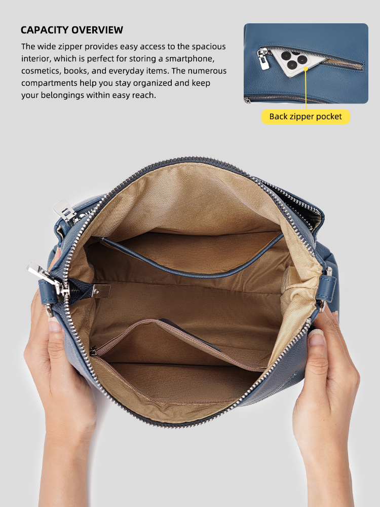 Zency Cowhide Leather Handbag  - Leather Work Handbags For Women recension och pris