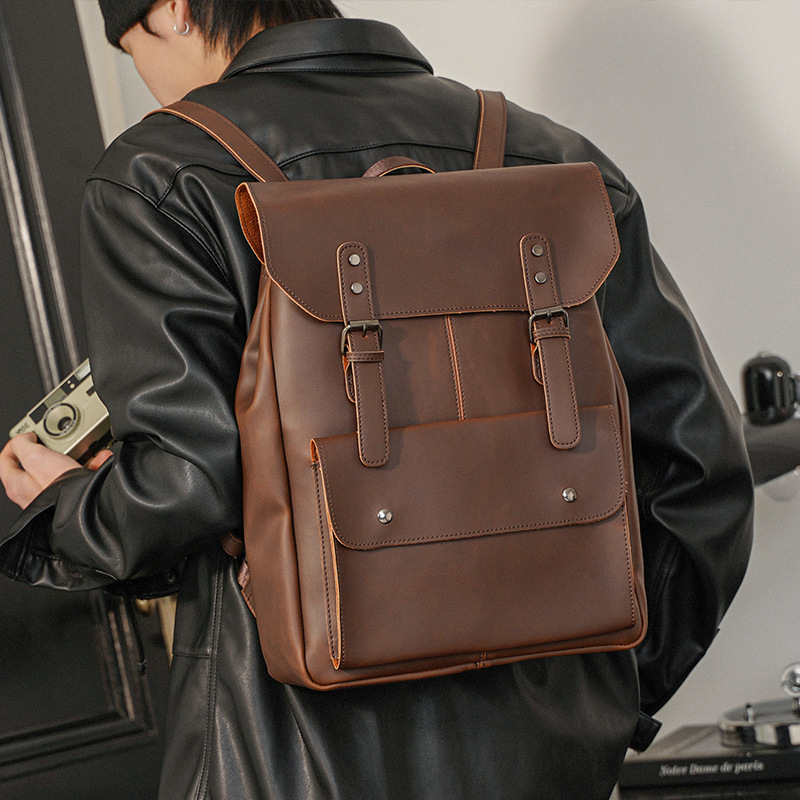 GOYN Vintage Men's Leather Bac - Leather Work Rucksack Mens recension och pris