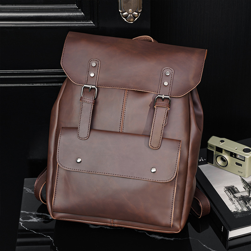 GOYN Vintage Men's Leather Bac - Leather Work Rucksack Mens recension och pris