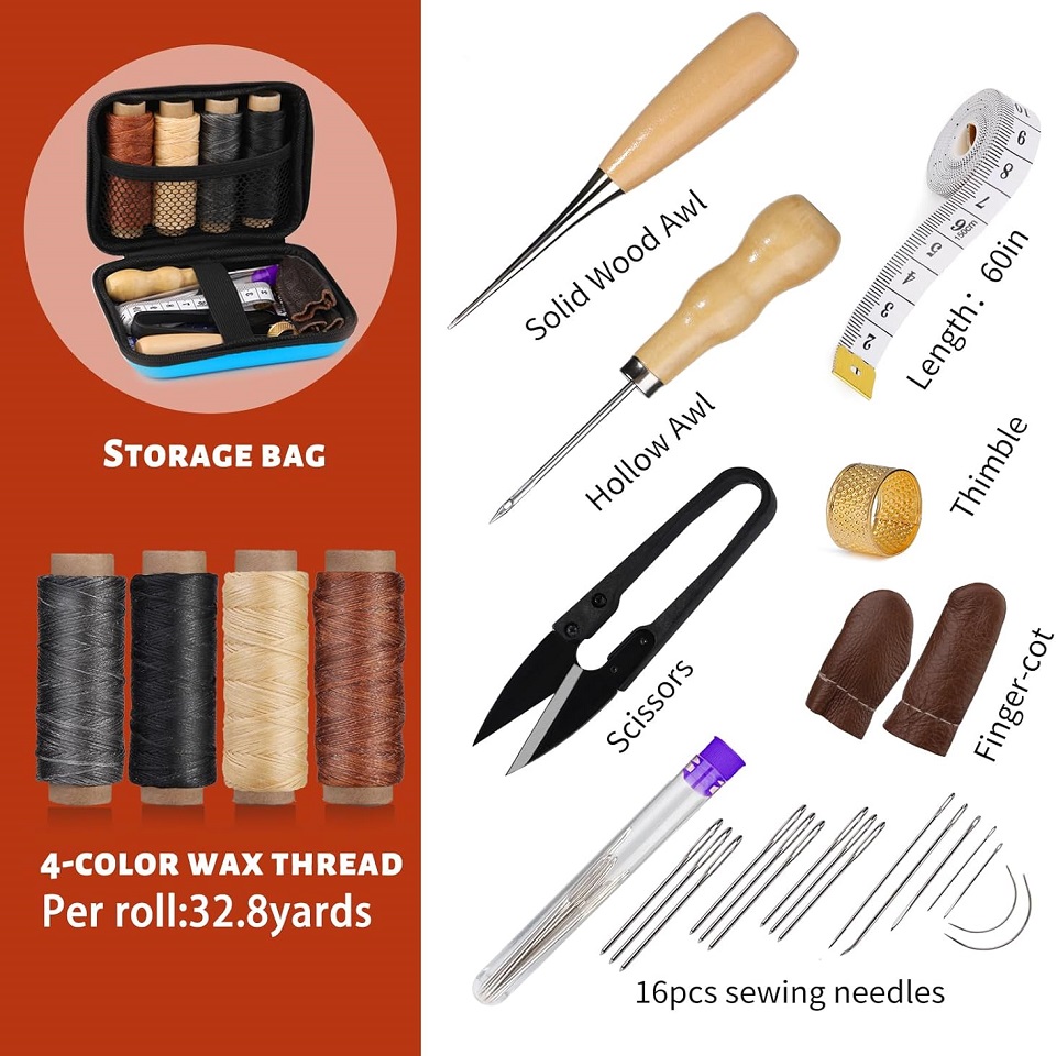 BUDDUR Leather Sewing Tools Ki - Leatherwork Kit recension och pris