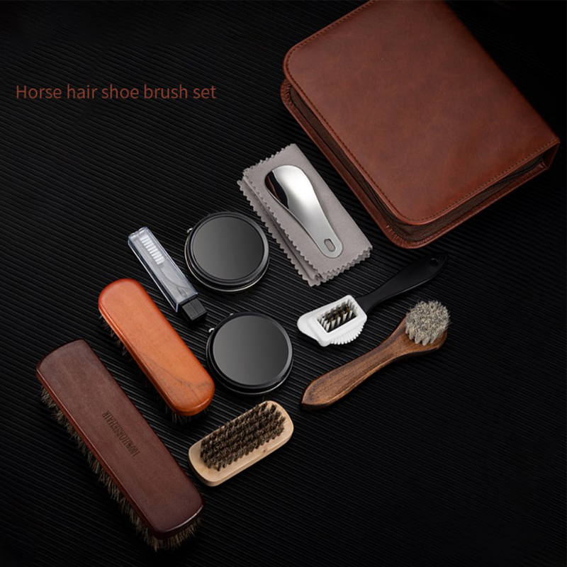 HorseHair Shoe Brush Set Leath - Leatherwork Kit recension och pris