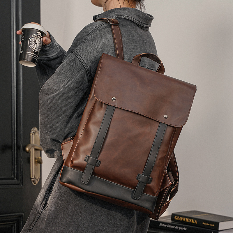 GOYN Men Vintage Leather Backp - Leather Work Rucksack Mens recension och pris