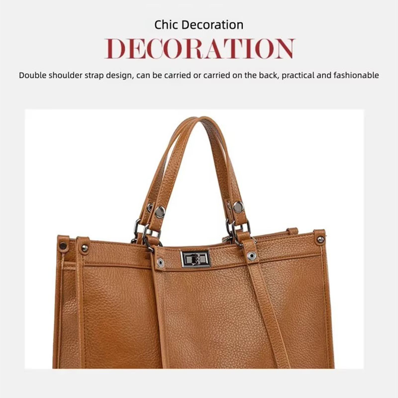 Women Large Capacity Tote Bag  - Leather Work Handbags For Women recension och pris