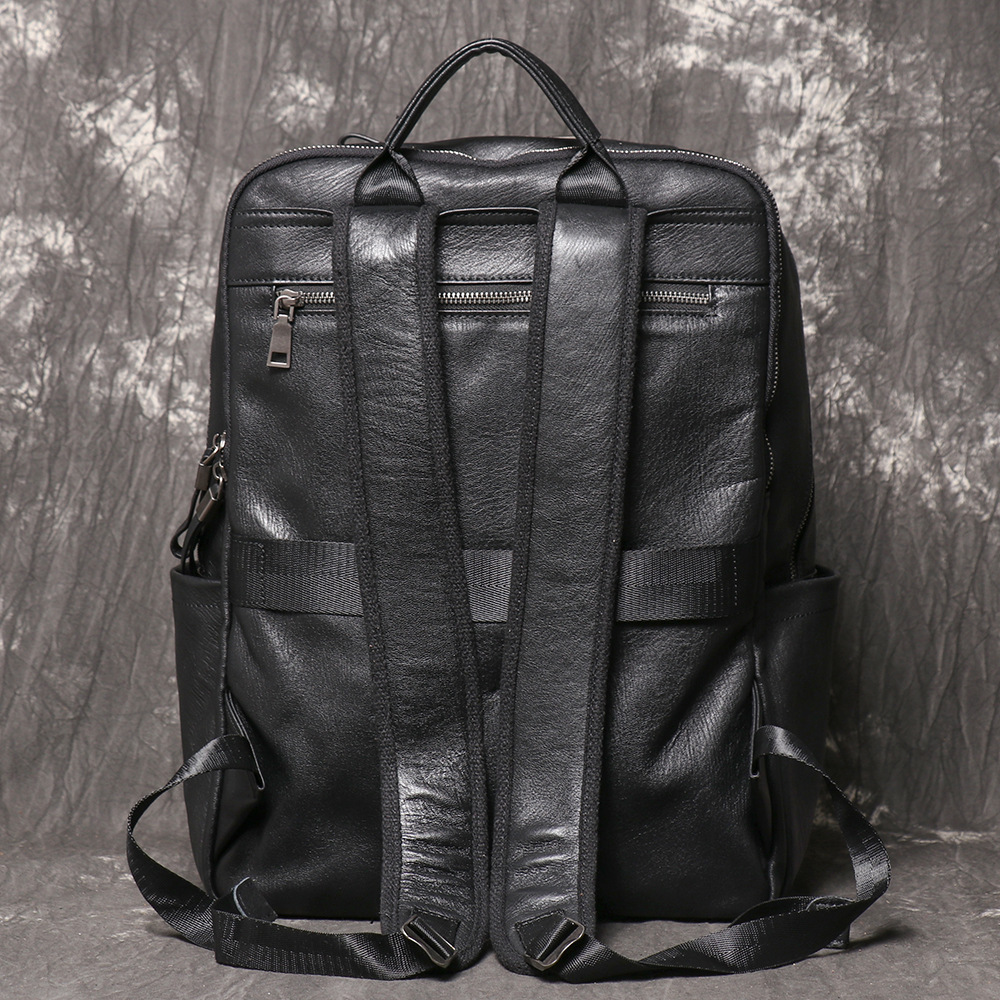 Black Genuine Leather Backpack - Leather Work Rucksack Mens recension och pris
