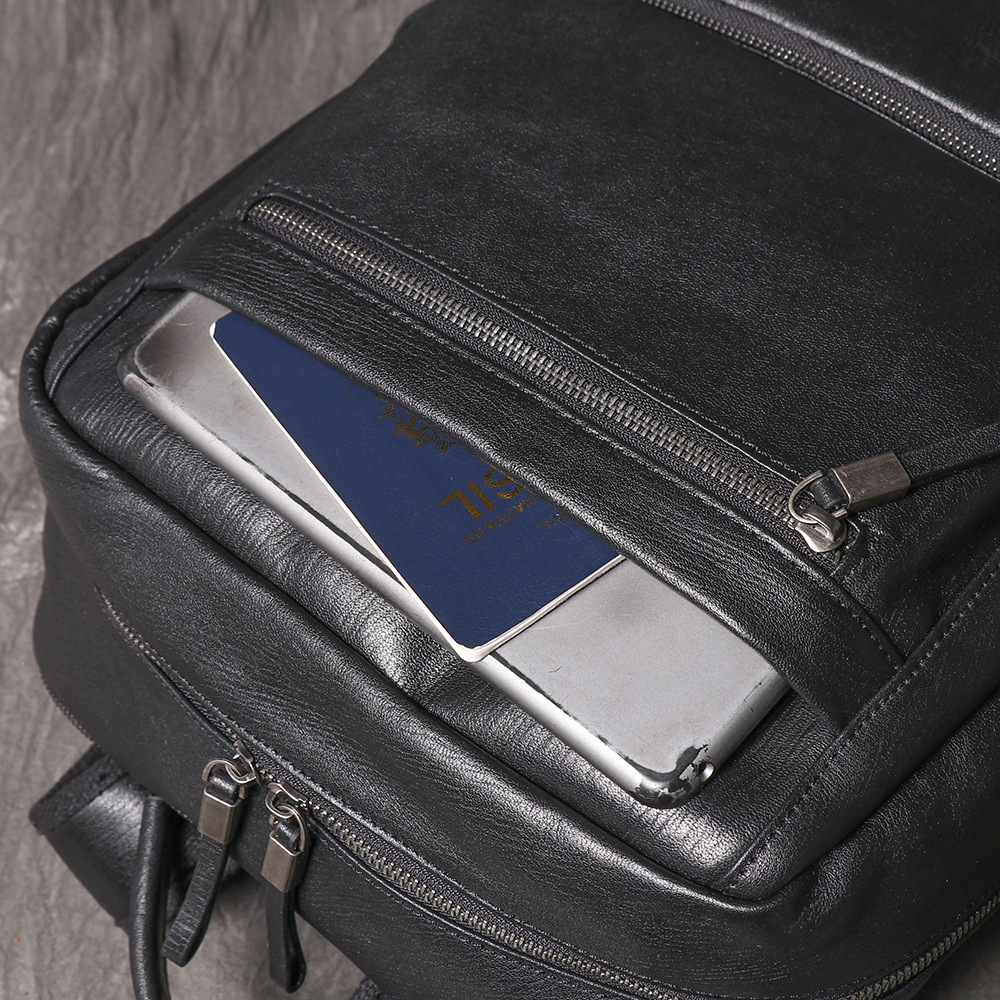 Black Genuine Leather Backpack - Leather Work Rucksack Mens recension och pris