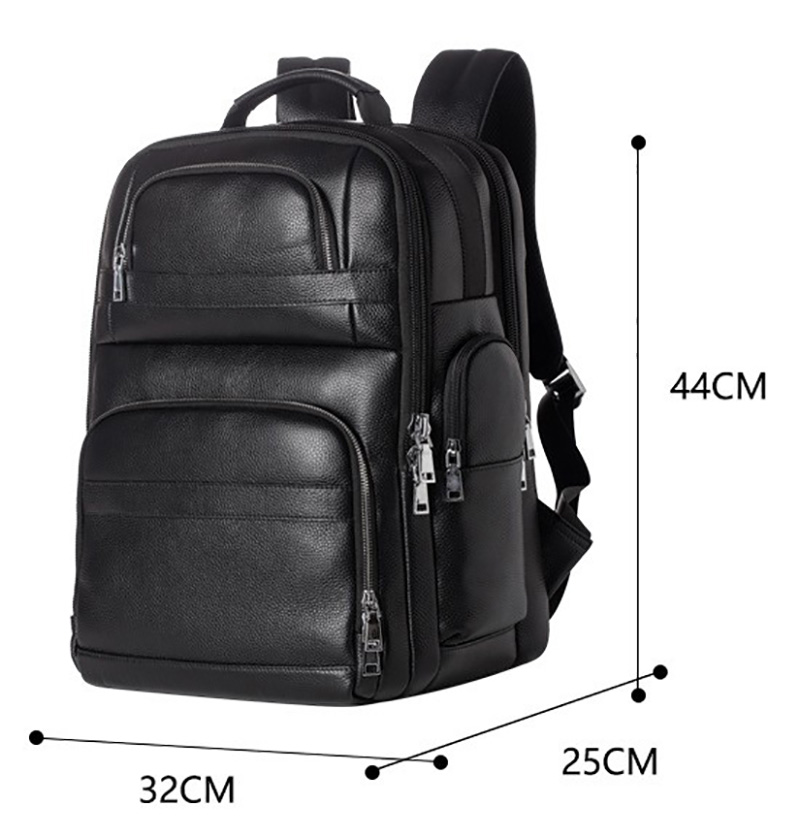 Luufan Genuine Leather Backpac - Leather Work Rucksack Mens recension och pris