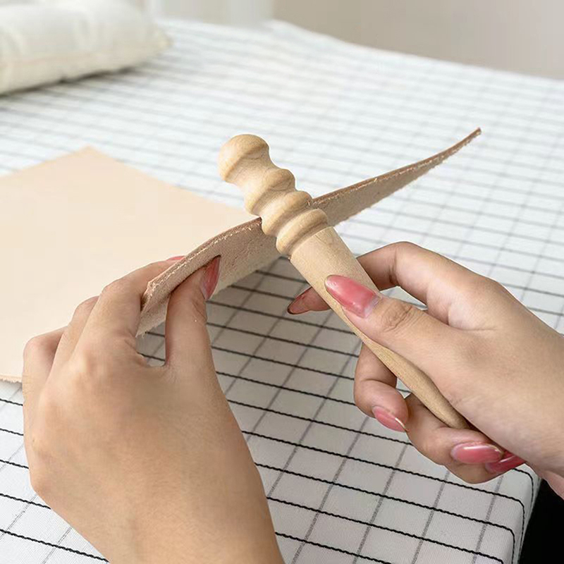 1PC Wood Leather Solid Wood Ro - Leatherwork Kit recension och pris