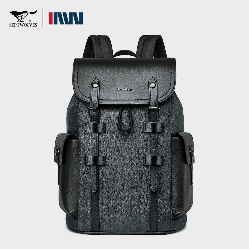 Septwolves High Quality Busine - Leather Work Rucksack Mens recension och pris