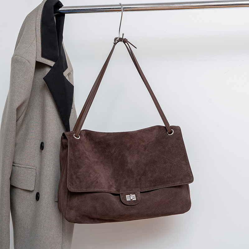 Genuine Suede Leather Underarm - Leather Work Handbags For Women recension och pris