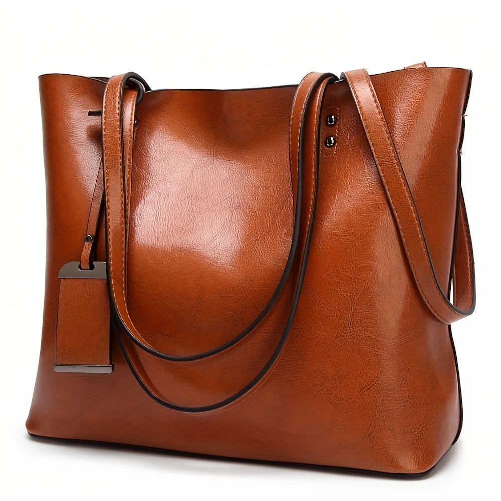 Fashionable Classic Retro Leat - Leather Work Handbags For Women recension och pris