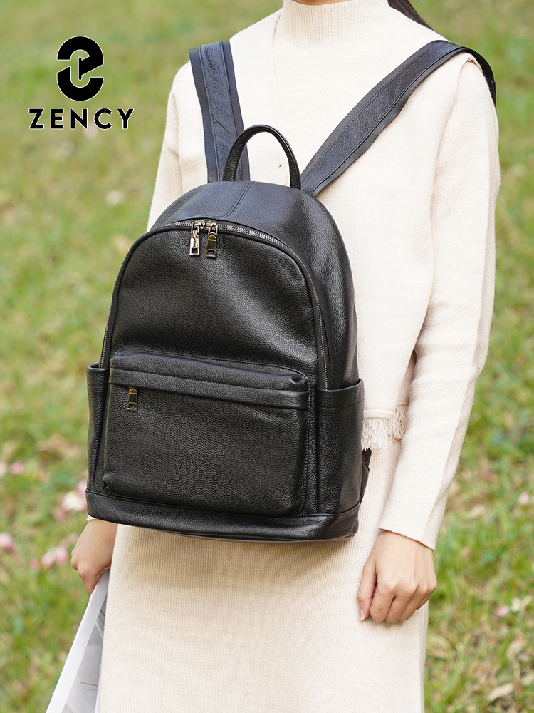 Zency Men Backpack Cow Leather - Leather Work Rucksack Mens recension och pris